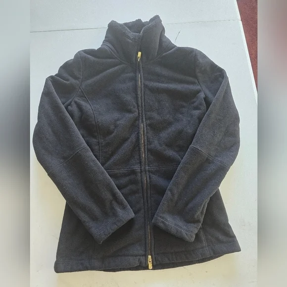 Lily Pulitzer Jacket Womens XS Black Inner Fleece Full Zip Long Sleeve Grunge - Picture 6 of 15